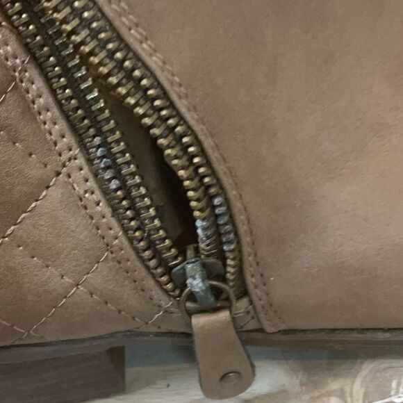Sociology Booties Women’s 10 Brown Zip Up Healed